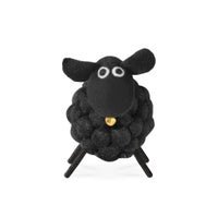 MODWOOL Felt Ball 3.5 Inch Tall Sheep Decor - Black - Central Designs