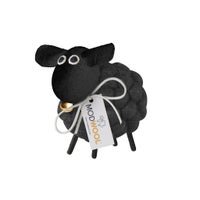 MODWOOL Felt Ball 3.5 Inch Tall Sheep Decor - Black - Central Designs