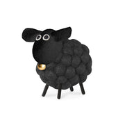 MODWOOL Felt Ball 3.5 Inch Tall Sheep Decor - Black - Central Designs