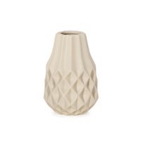 Pina Ceramic Matte White 7.5 Inch Tall Bulb Vase - Central Designs