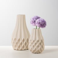 Pina Ceramic Matte White 7.5 Inch Tall Bulb Vase - Central Designs