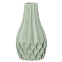 Pina Ceramic Matte Green 11 Inch Tall Tapered Bulb Vase - Central Designs