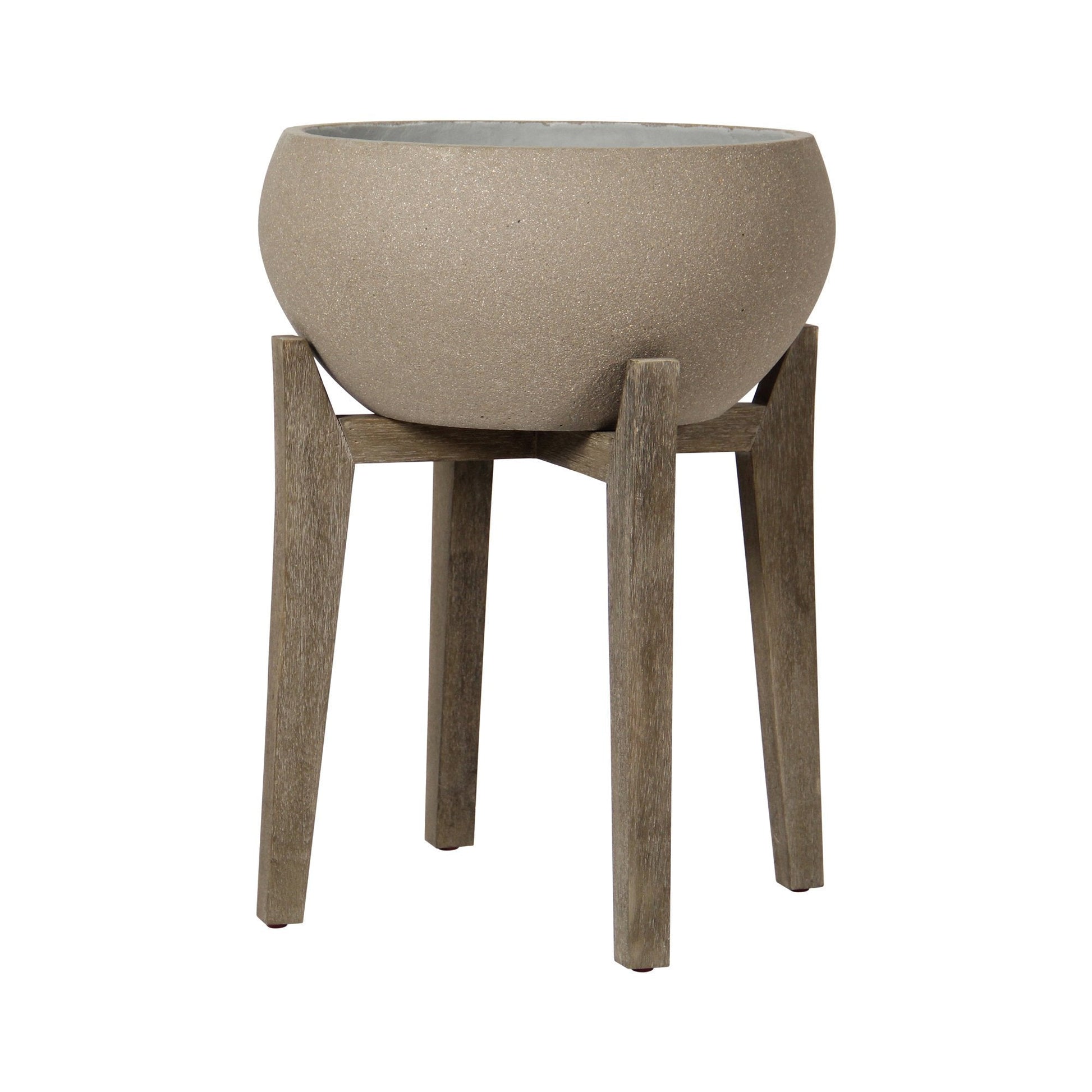 Patio Large Standing Urn - Brown Stone - Central Designs