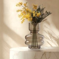 Riva Multi Bulb Brown Glass 8 Inch Tall Vase - Central Designs