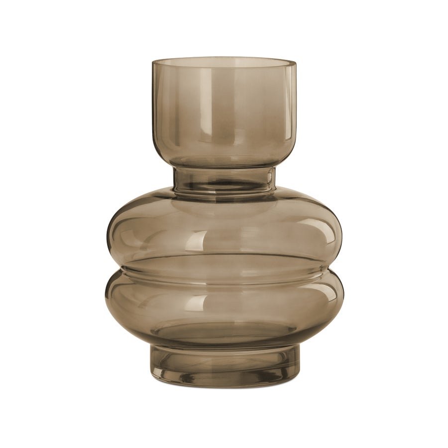Riva Multi Bulb Brown Glass 8 Inch Tall Vase - Central Designs