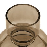 Riva Multi Bulb Brown Glass 9.5 Inch Tall Vase - Central Designs