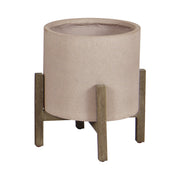 Patio Round Standing Pot Small - Brown Stone - Central Designs