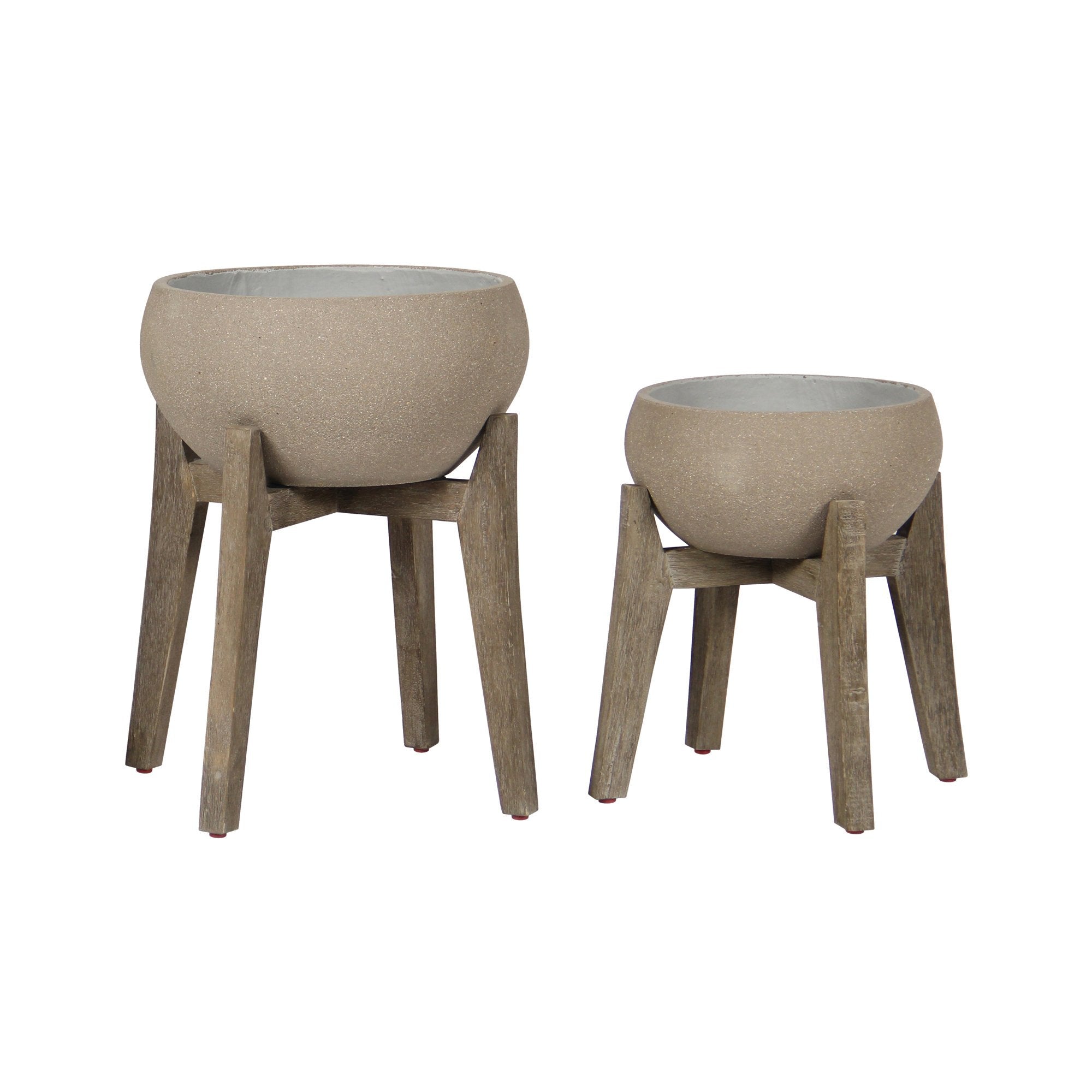 Patio Large Standing Urn - Brown Stone - Central Designs