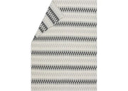 Jade Cotton Blanket in Grey Geometric Stripes