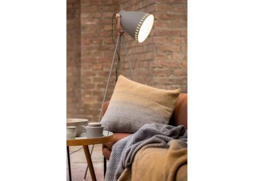 Nova Cushion Cover in Gold Gradient/Herringbone - Central Designs