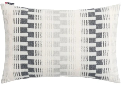 Jade Cushion Cover in Grey Geometric Stripes