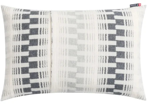 Jade Cushion Cover in Grey Geometric Stripes
