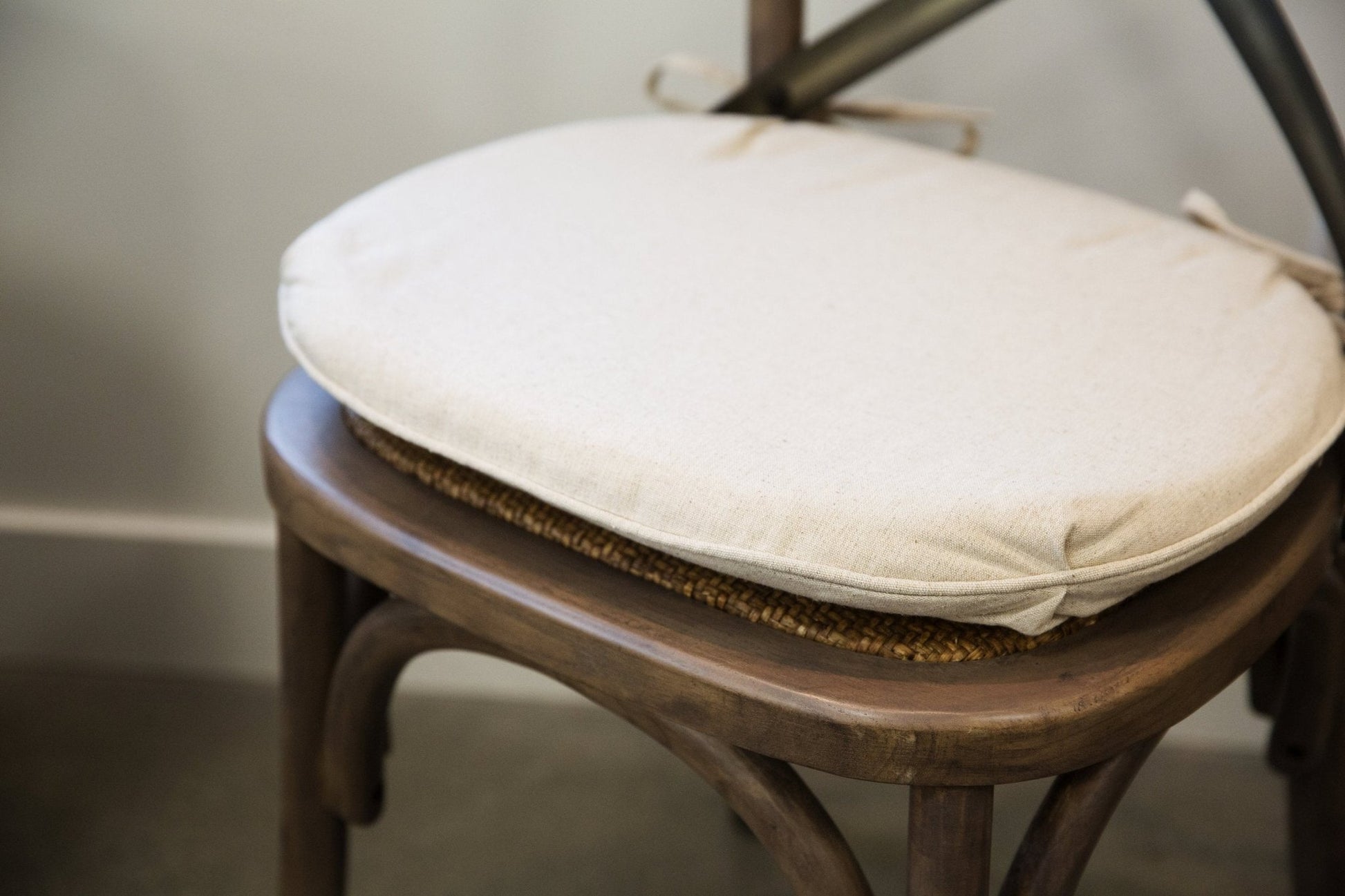 Seat Cushion for Cross Back Chair - Linen - Central Designs