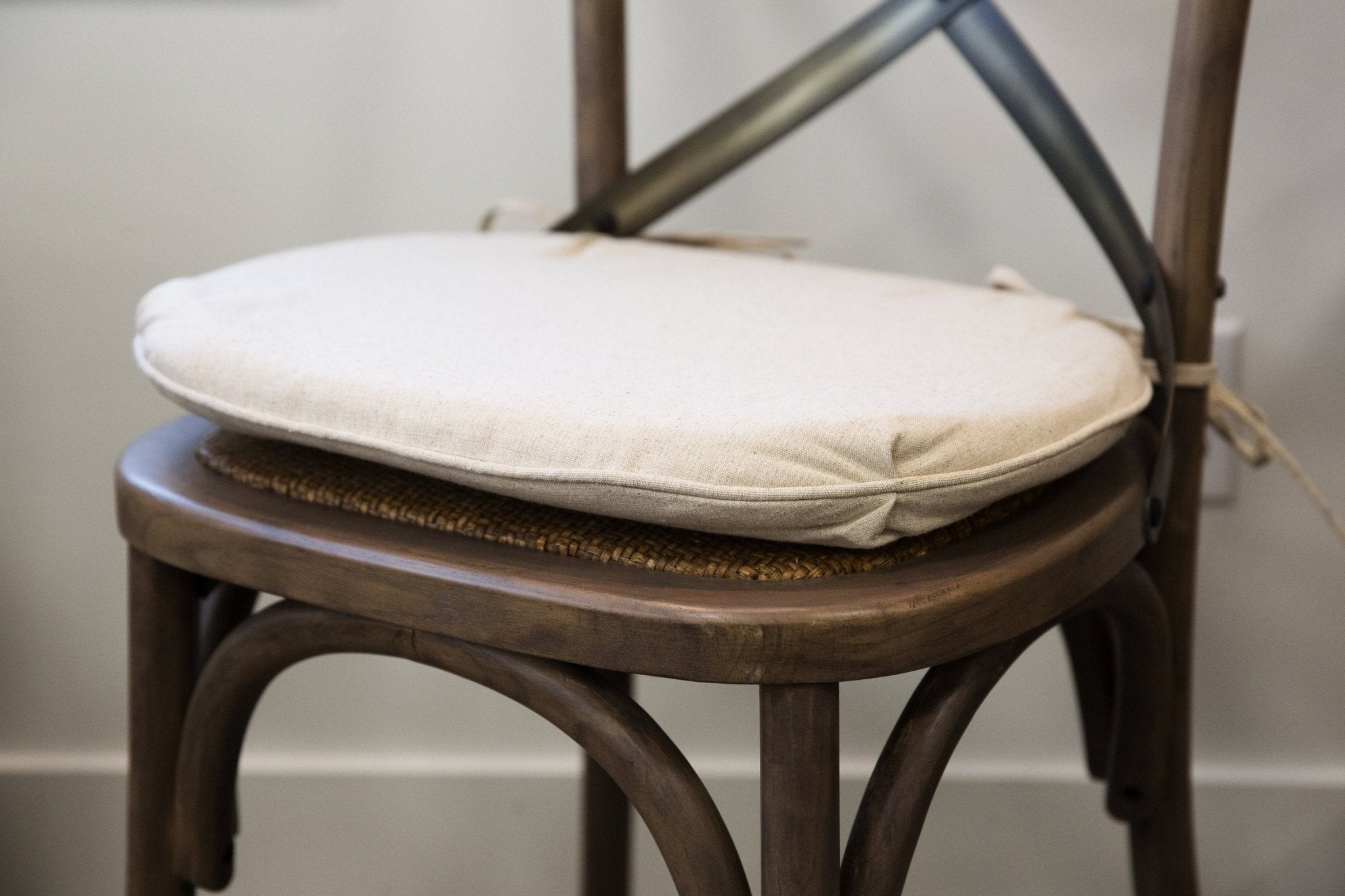 Seat Cushion for Cross Back Chair - Linen - Central Designs