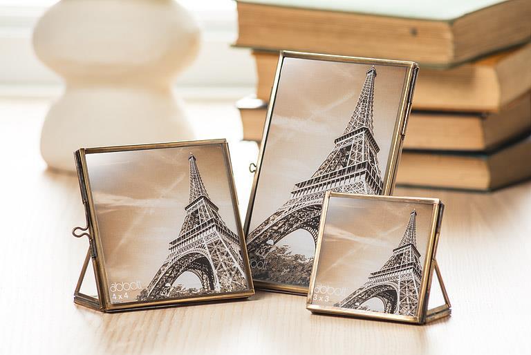 Sm Simple Gold Frame (holds 4x4) - 4"SQ - Central Designs