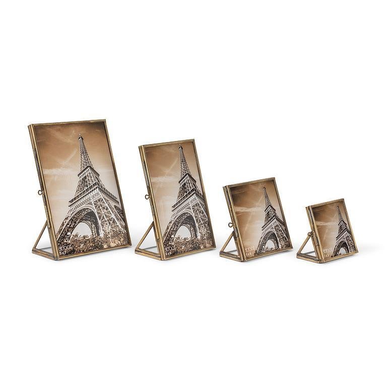 Lg Simple Gold Frame (holds5x7) - 5x7"H - Central Designs
