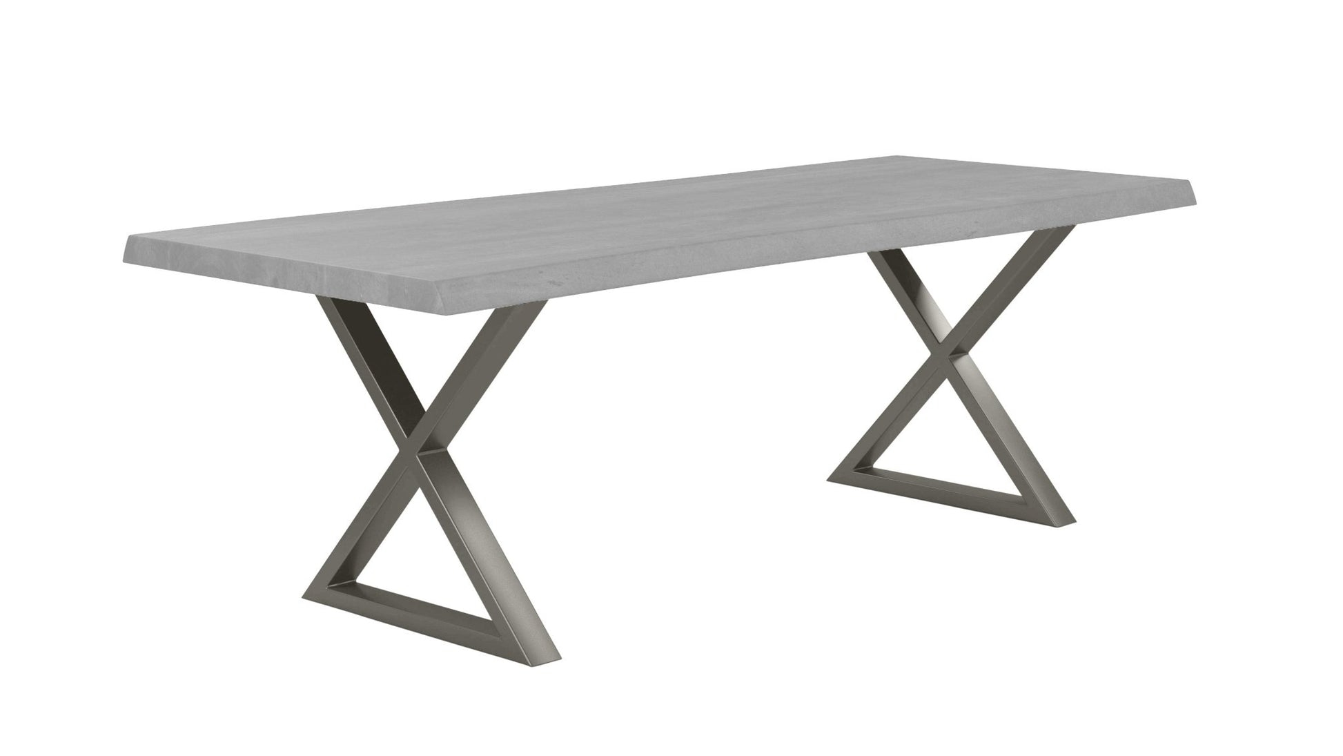 Brooks - X Dining Table Base - Set of 2 - Pewter - Central Designs