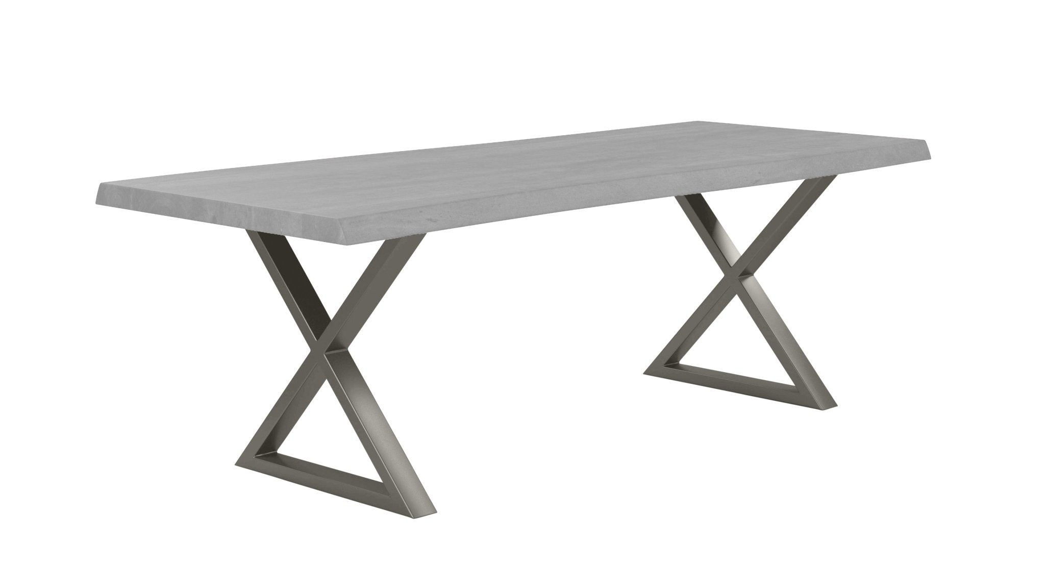 Brooks - X Dining Table Base - Set of 2 - Pewter - Central Designs