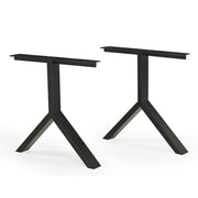 Brooks - Y Dining Table Base - Set of 2 - Black - Central Designs