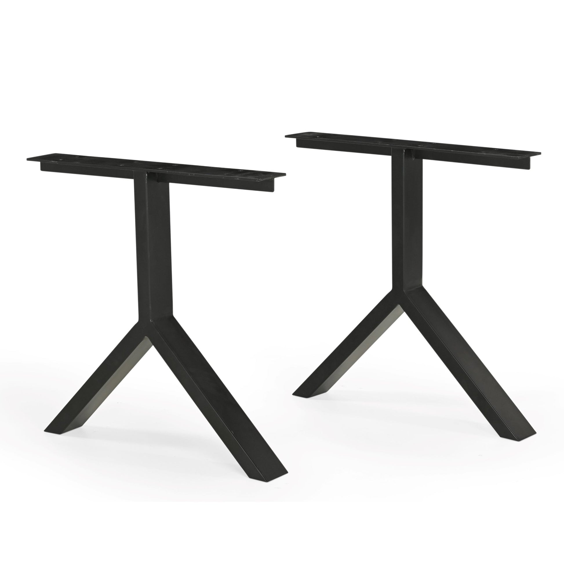 Brooks - Y Dining Table Base - Set of 2 - Black - Central Designs