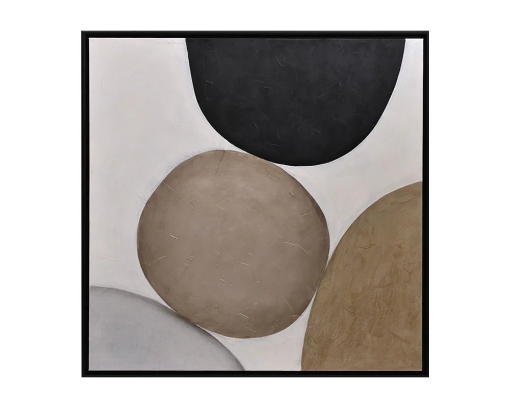Rocky Road - 48" X 48" - Black Floater Frame - Central Designs