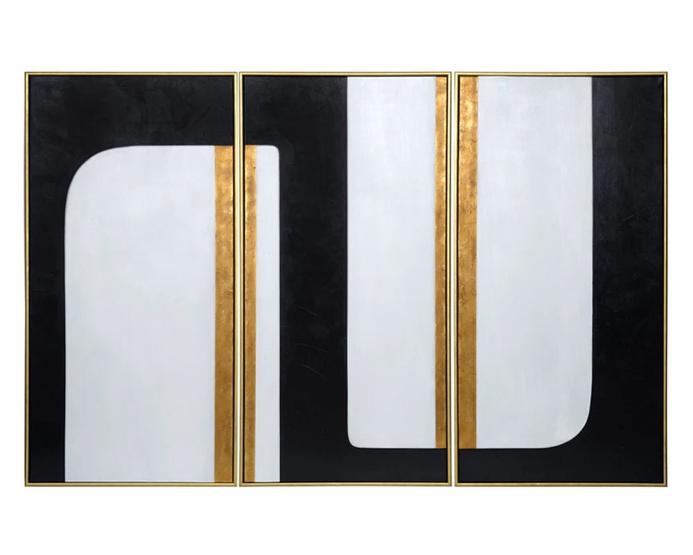 The Path (Set Of 3) - 30" X 60" - Gold Floater Frame - Central Designs