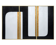 The Path (Set Of 3) - 30" X 60" - Gold Floater Frame - Central Designs