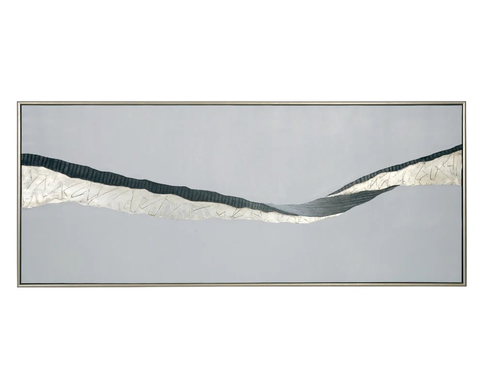 Frequency - 72" X 30" - Silver Floater Frame - Central Designs