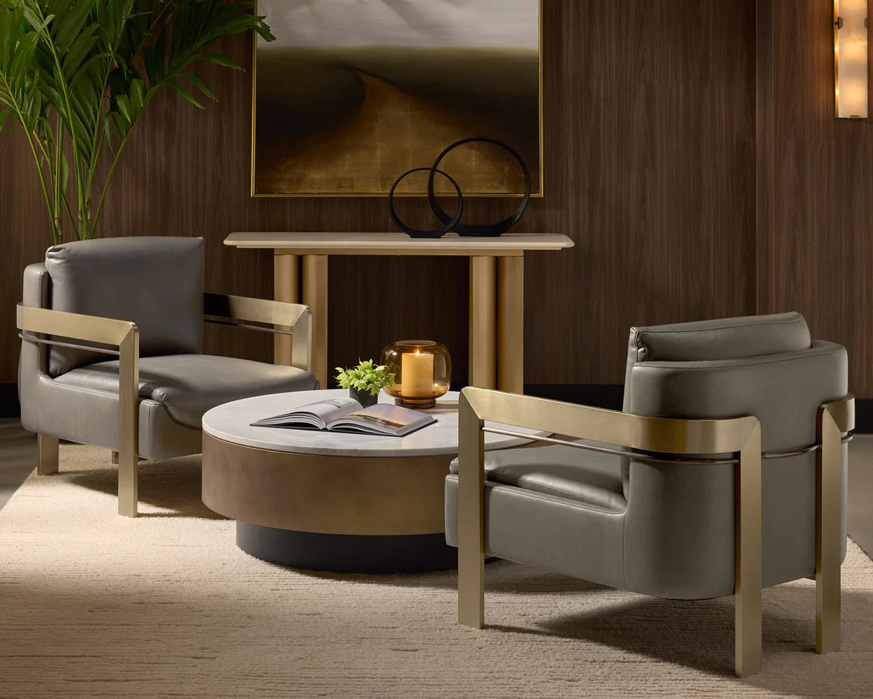 Autumn Silence - 48" X 48" - Gold Floater Frame