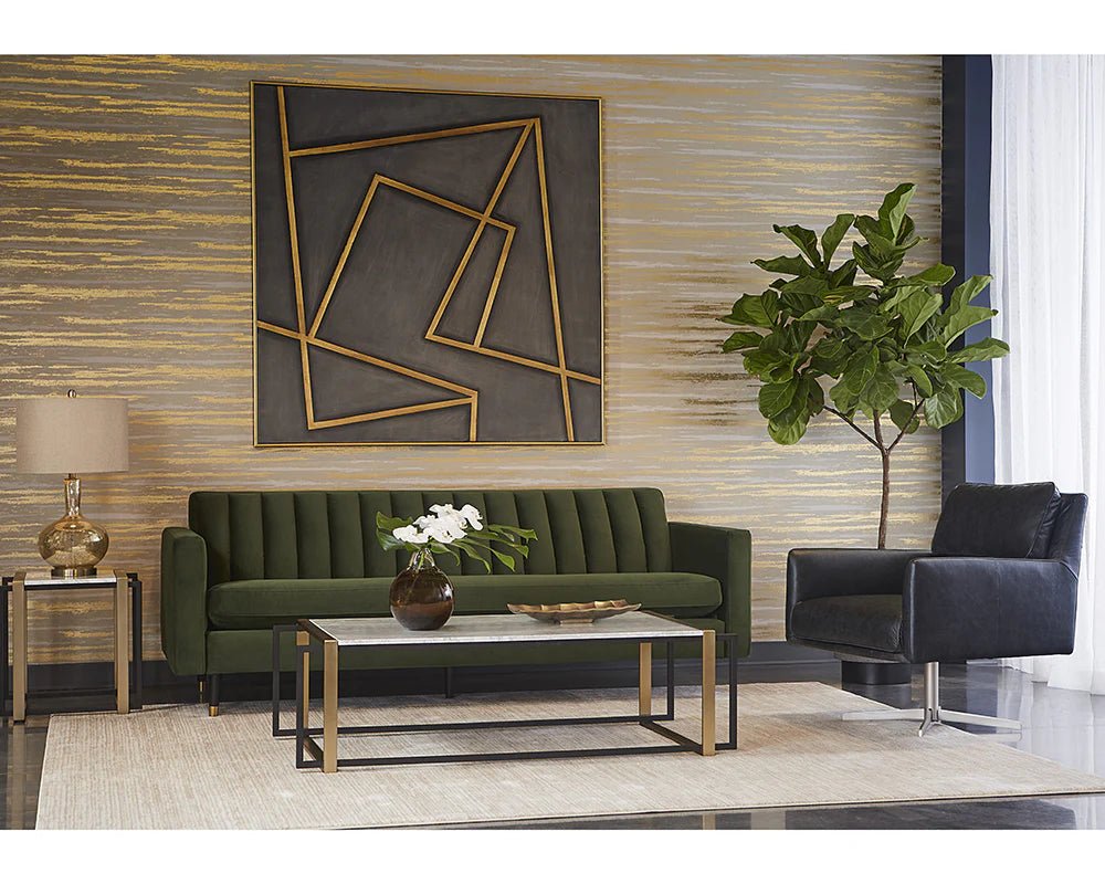 In A Maze - 60" X 60" - Gold Floater Frame - Central Designs