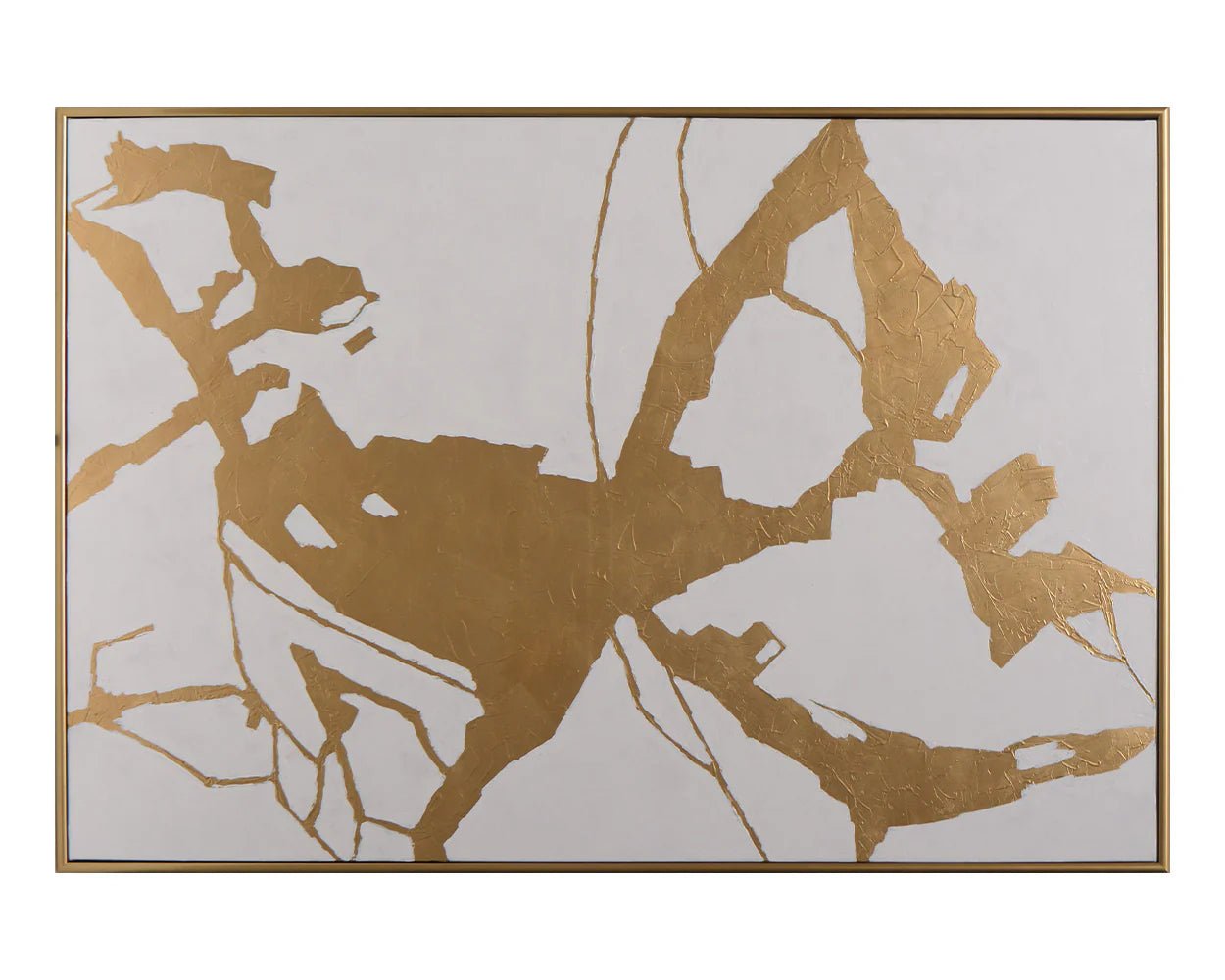 Fractured Fix - 40" X 60" - Gold Floater Frame - Central Designs