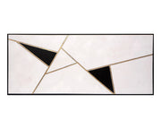 Geometric Relation - 72" X 30" - Black Floater Frame - Central Designs