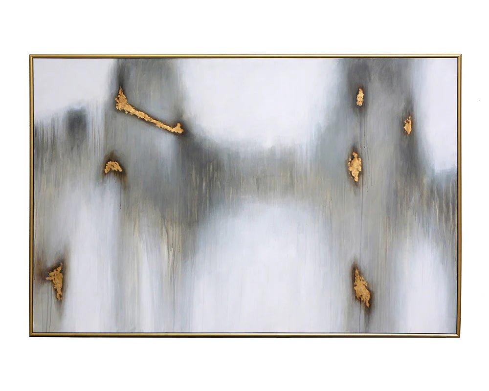 Water Marks - 72" X 48" - Gold Floater Frame - Central Designs