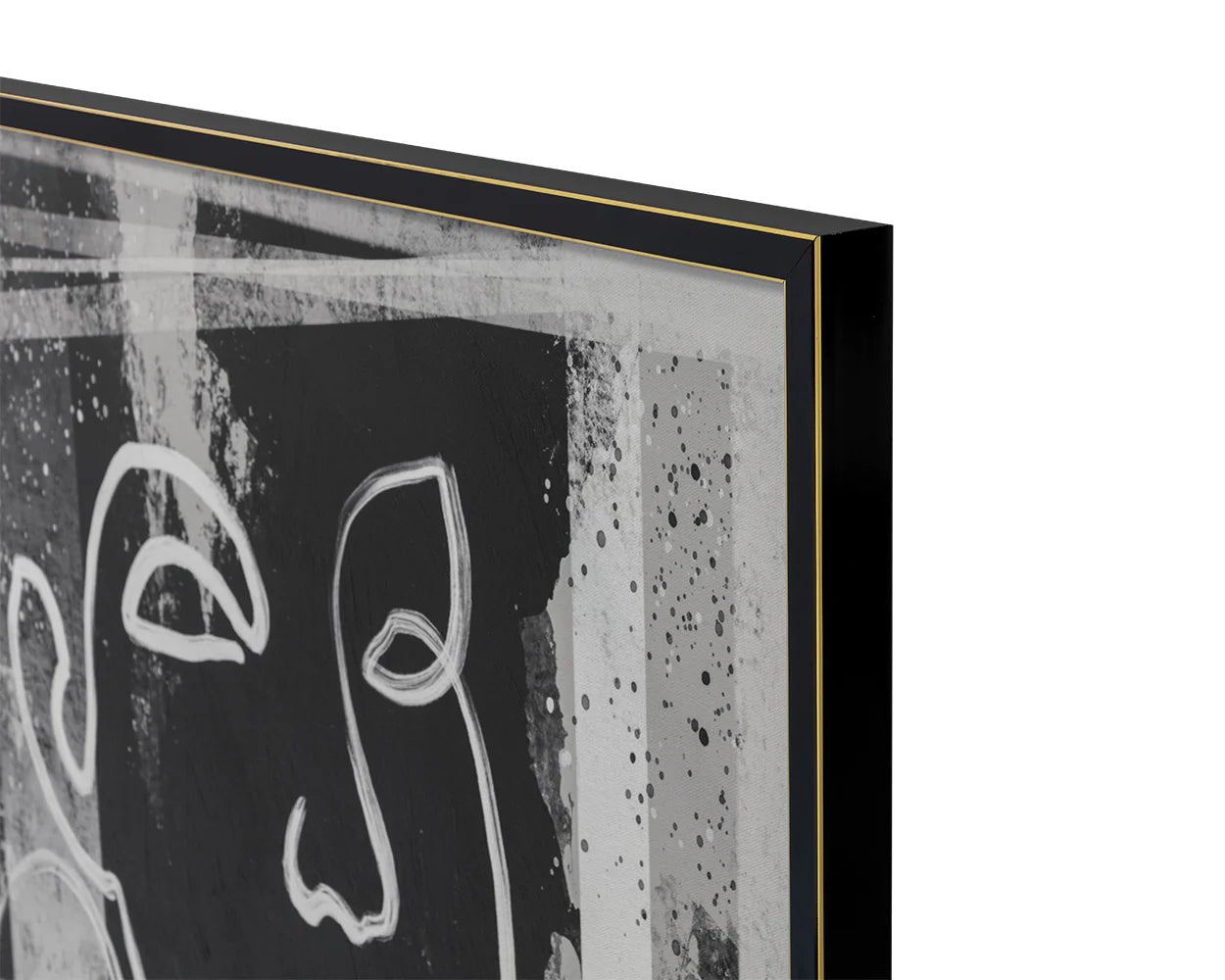 Face To Face (Set Of 2) - 40" X 60" - Black Floater Frame - Central Designs