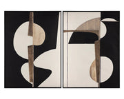 Good Neighbours (Set Of 2) - 40" X 54" - Black Floater Frame - Central Designs