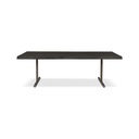 Brooks - Dining Table - T Base - 40" x 116" - Ebonized Top - Brass Base