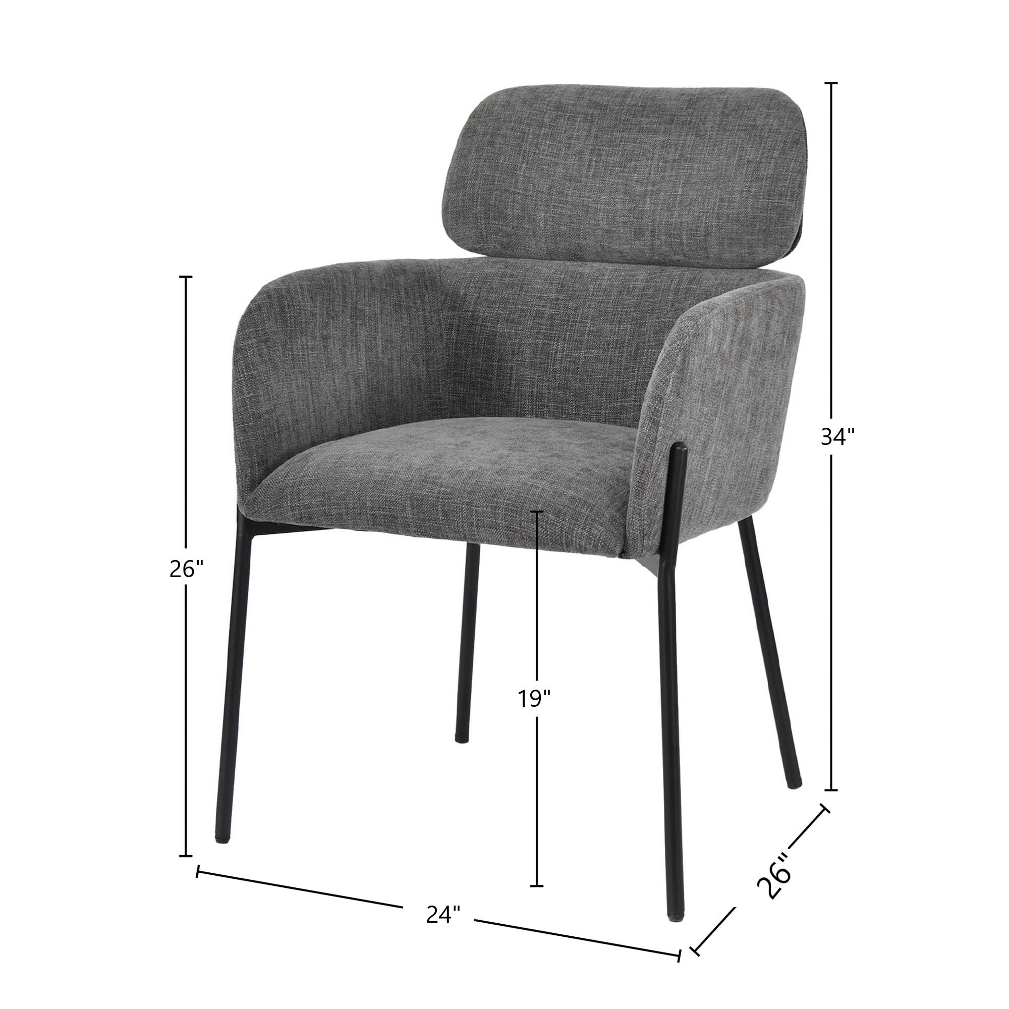 Allegra Dining Chair - Graphite
