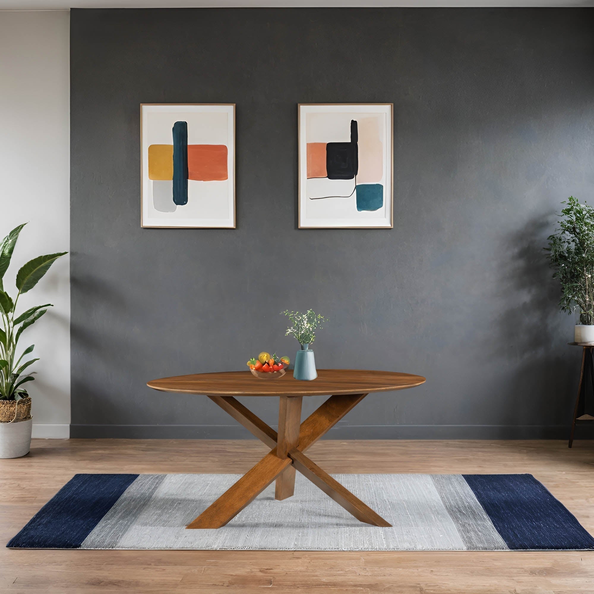 Round 3-Legged Dining Table