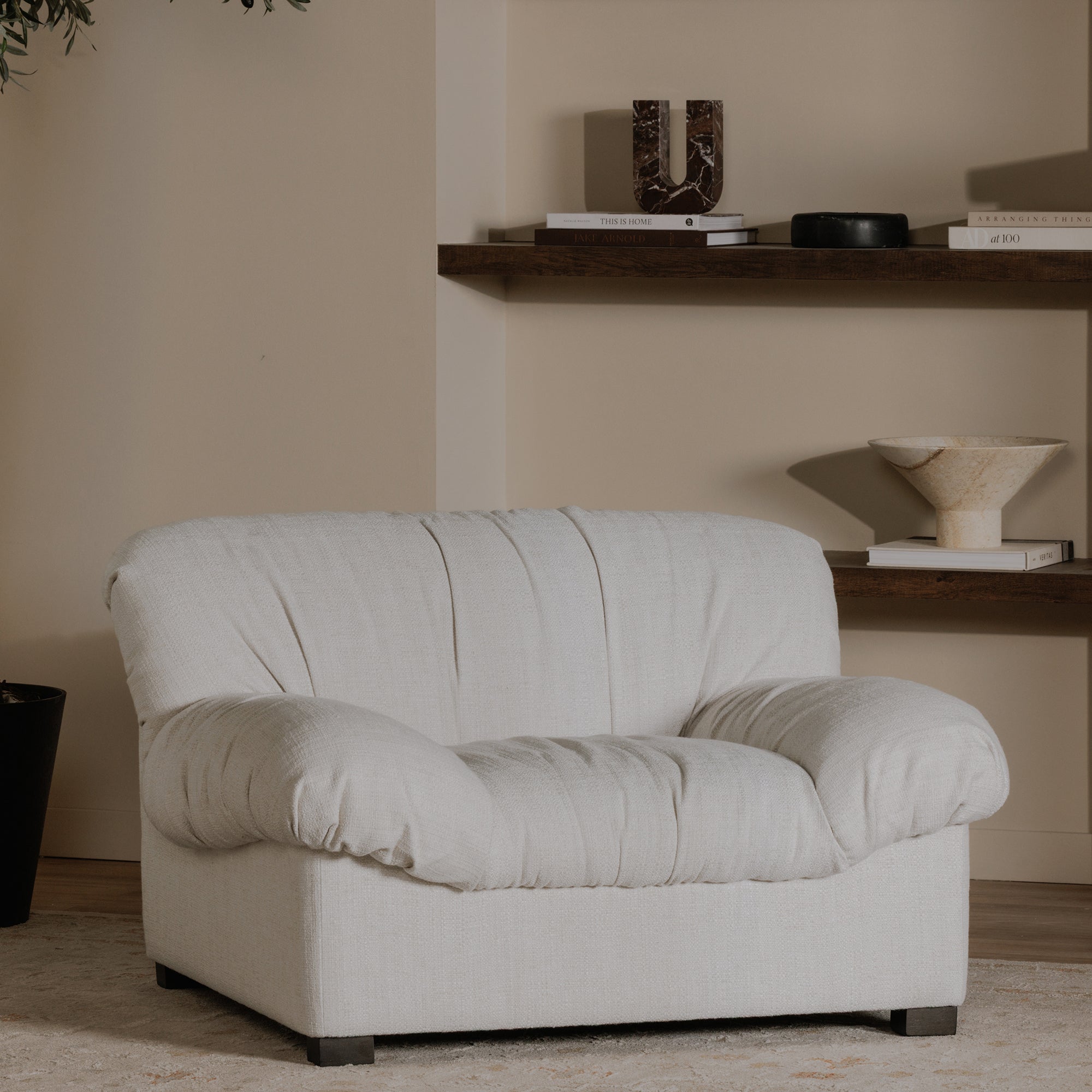 Halston Lounge Chair Flecked Oat