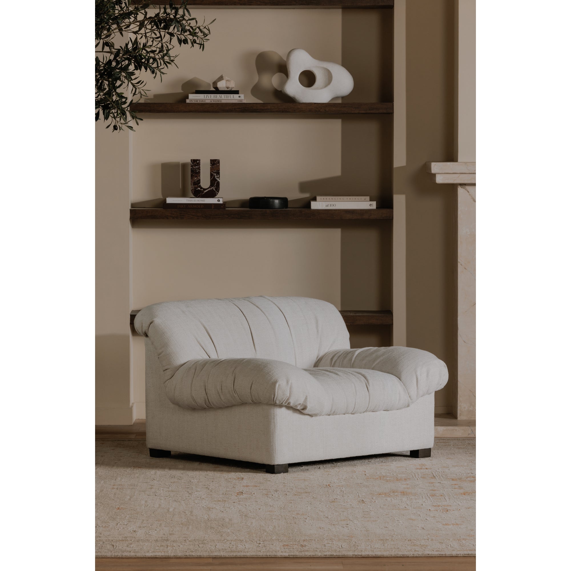 Halston Lounge Chair Flecked Oat