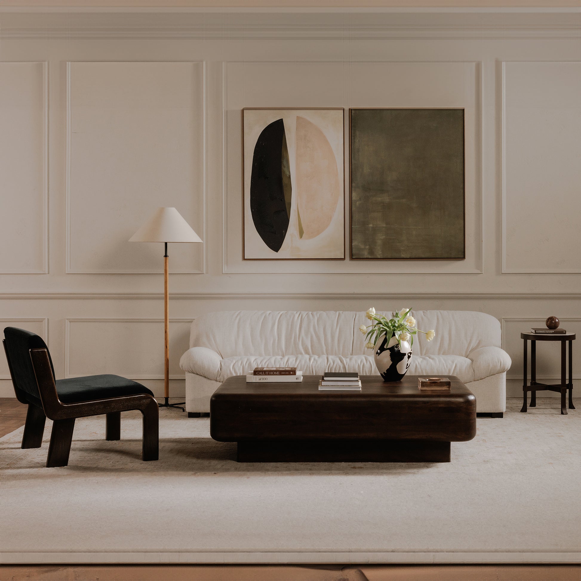 Halston Sofa Flecked Oat - Central Designs