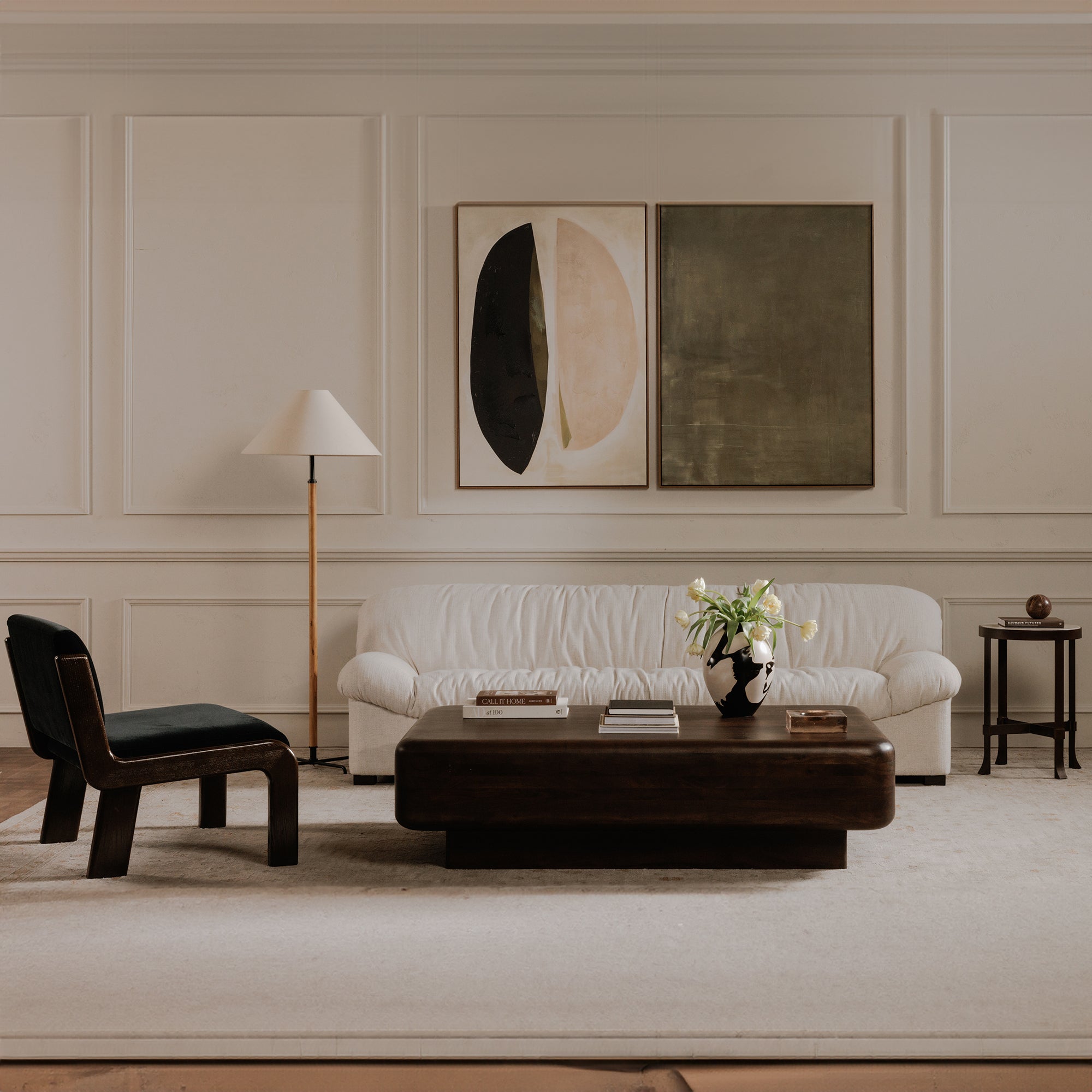 Halston Sofa Flecked Oat - Central Designs