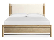 Sunset Cove Queen Panel Bed w/Upholstered Headboard - Central Designs