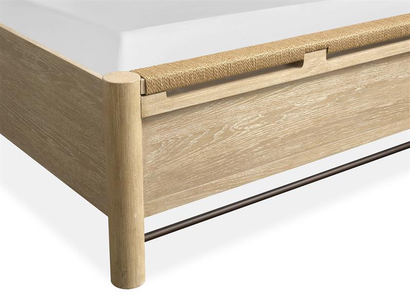 Sunset Cove Queen Panel Bed w/Upholstered Headboard - Central Designs