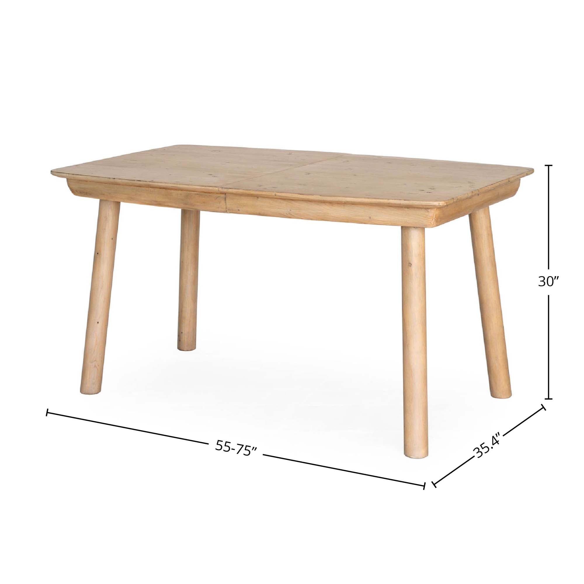 Bahama Extension Dining Table (55"/75") - Sundried Wheat