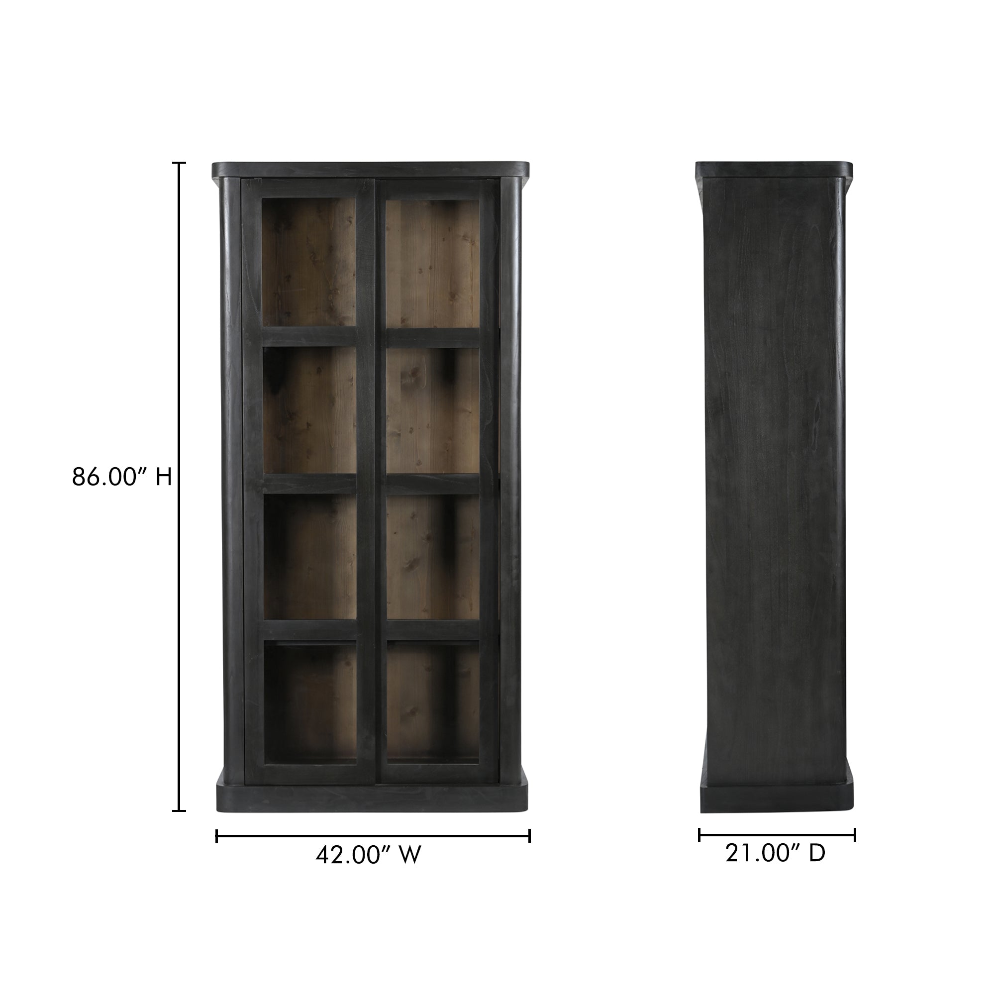 Mona Tall Cabinet Black - Central Designs
