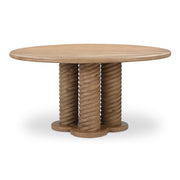 Treccia Round Dining Table Oak