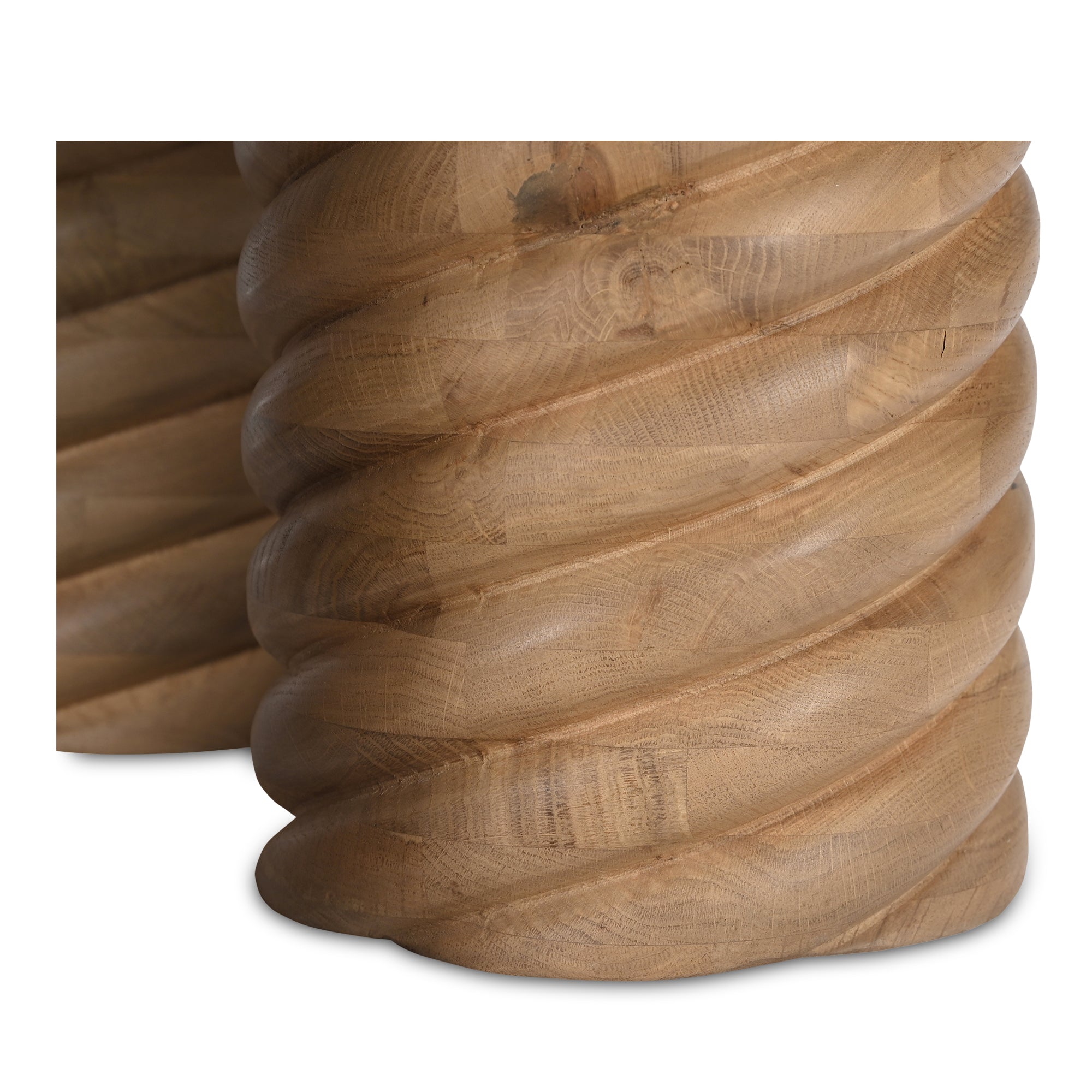 Treccia Round Coffee Table Oak - Central Designs