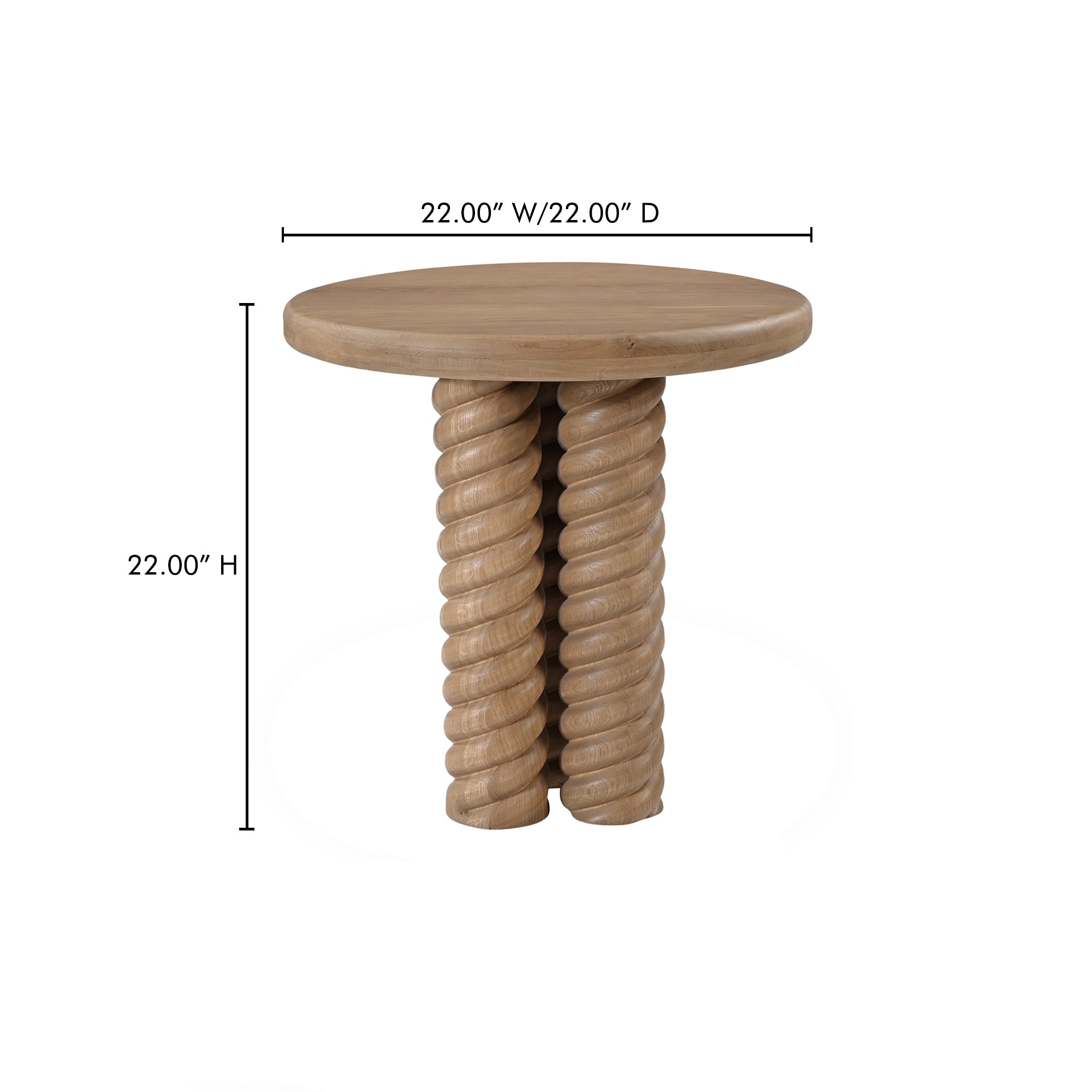 Treccia Side Table Oak