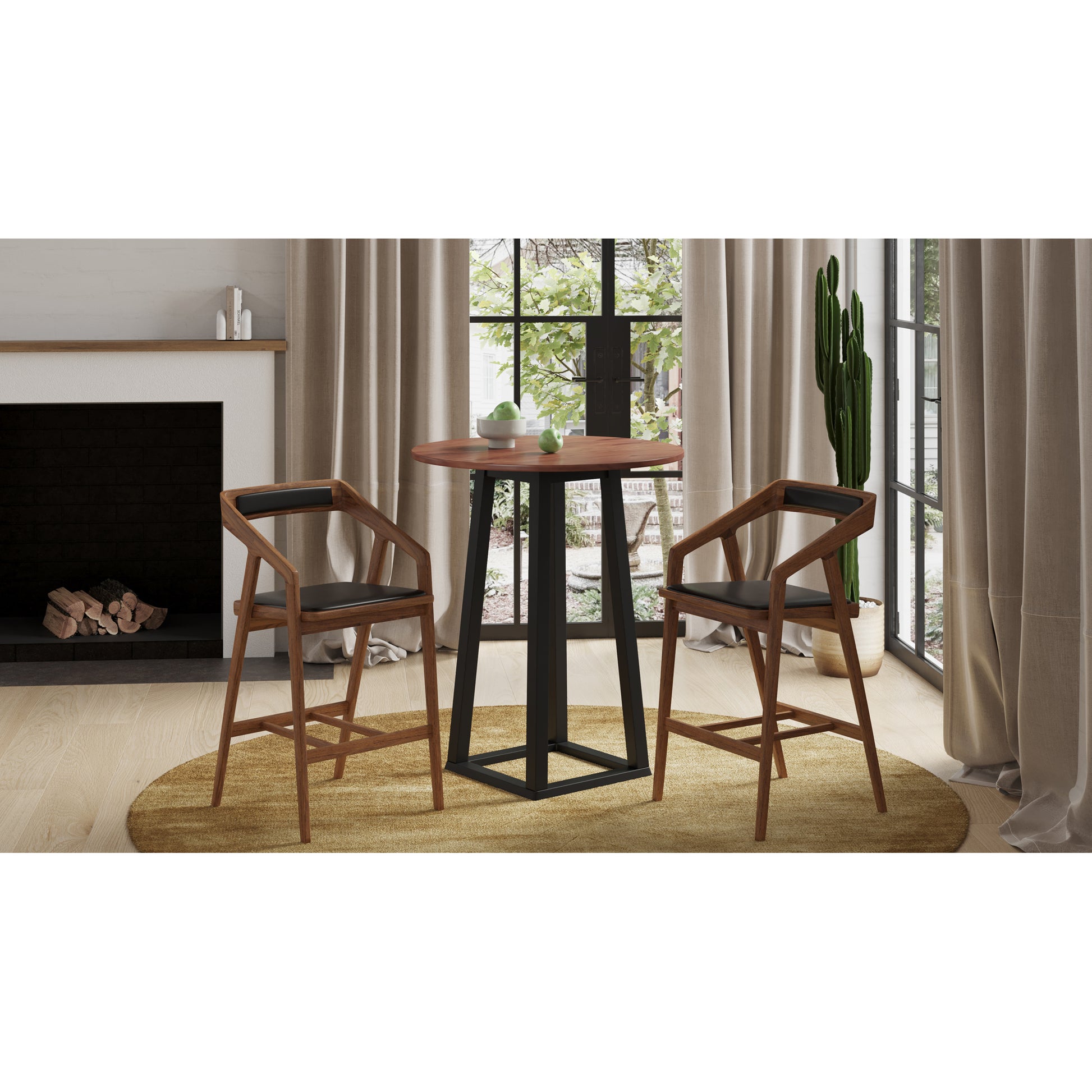 Tri - Mesa Bar Table Brown - Central Designs